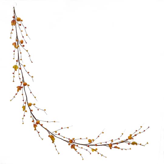 5ft. Orange Pumpkins & Leaves Coiled Garland by Ashland®